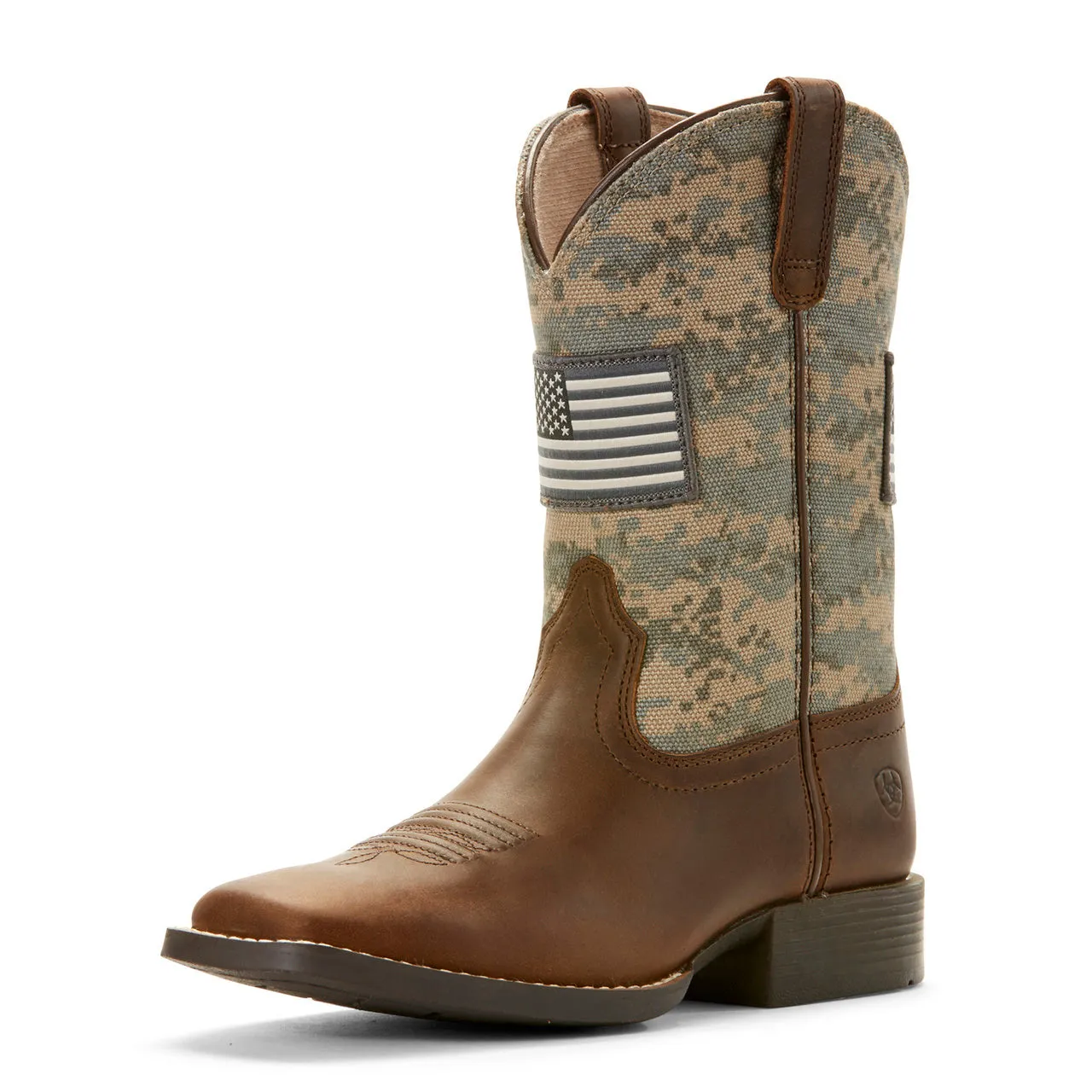 Ariat Kid's Sage and Brown Camo Patriot Boot