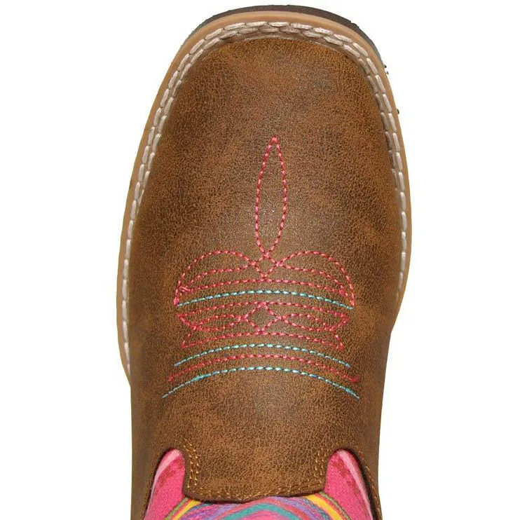 Blazin' Roxx Girl's Camilla Pink Serape Square Toe Boot