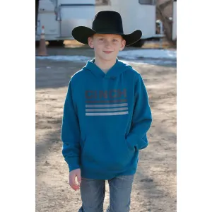 Cinch Boys Teal Hoodie