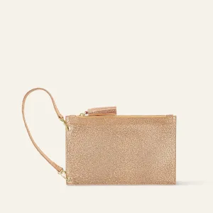 Clover Pouch | Blush Rose with Gold hardware