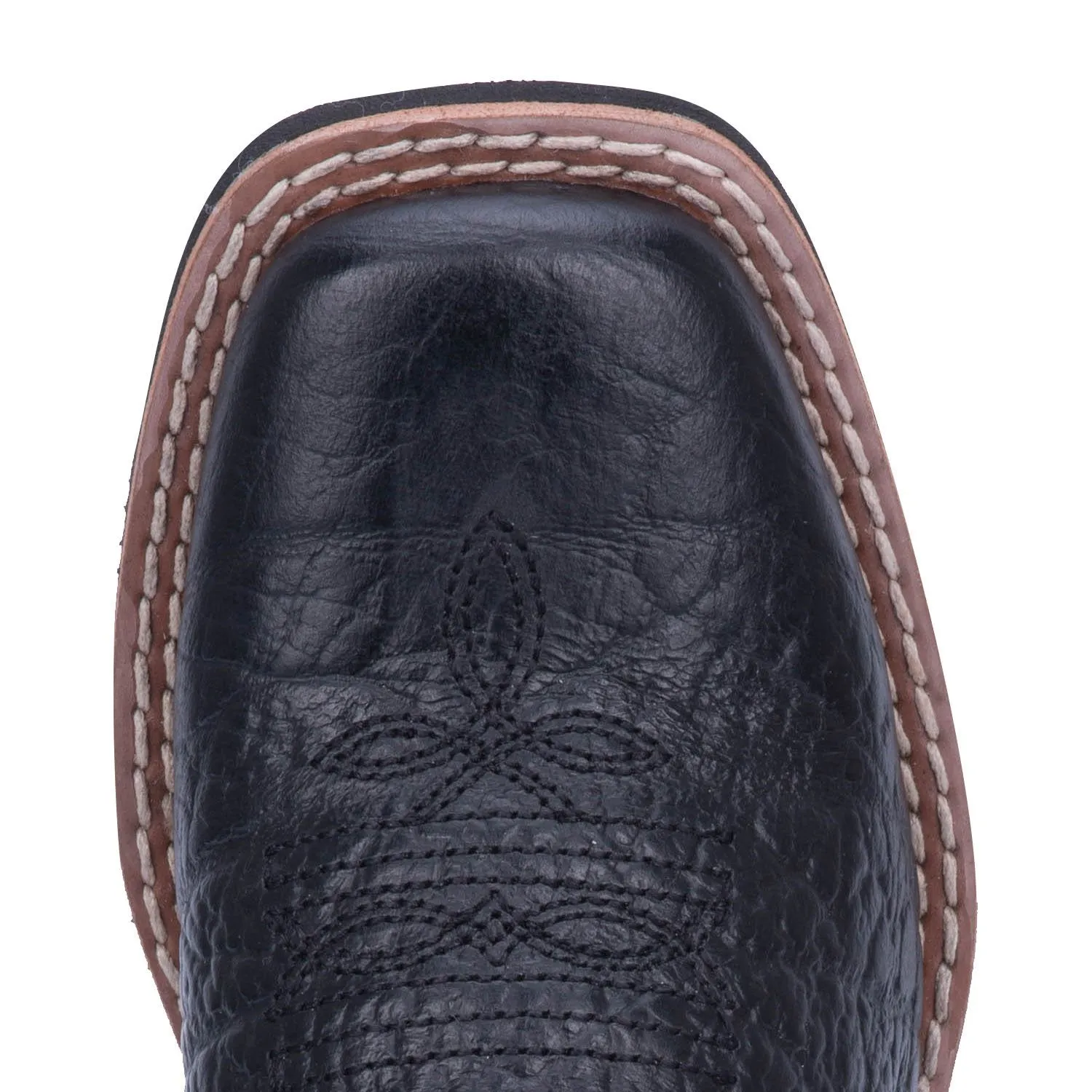 Dan Post Kid's Black and Brown Little River Square Toe Boot