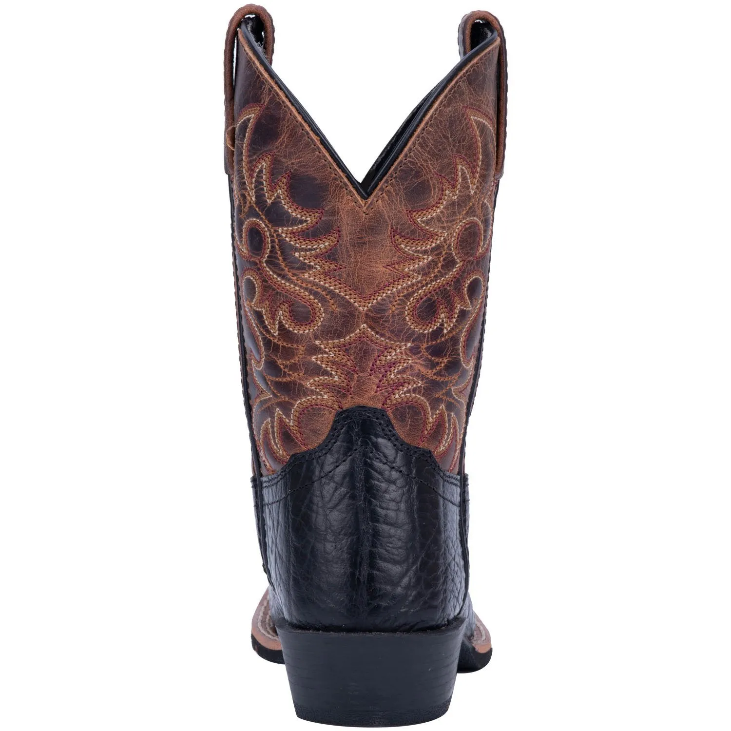 Dan Post Kid's Black and Brown Little River Square Toe Boot