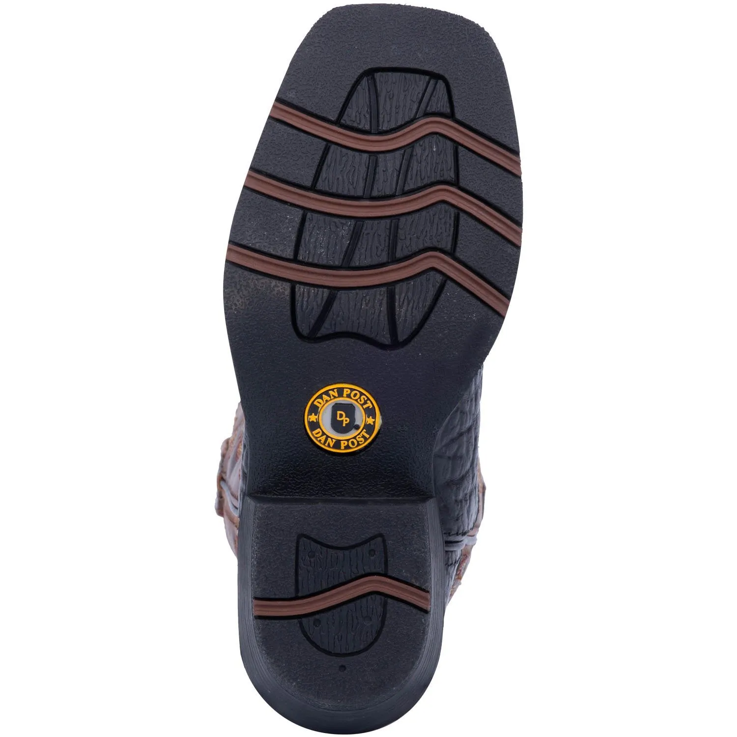 Dan Post Kid's Black and Brown Little River Square Toe Boot