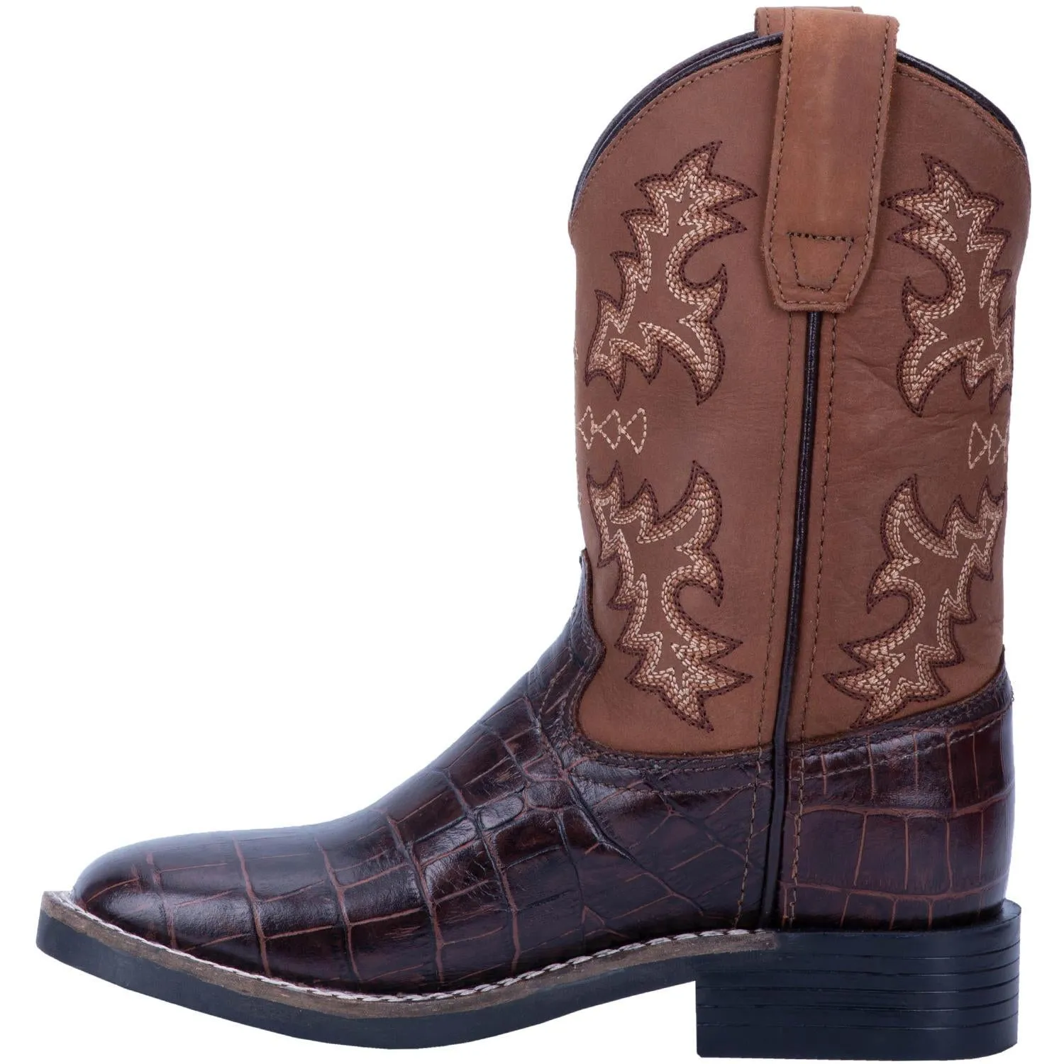 Dan Post Kid's Chocolate Gator Print Boots