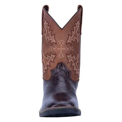 Dan Post Kid's Chocolate Gator Print Boots