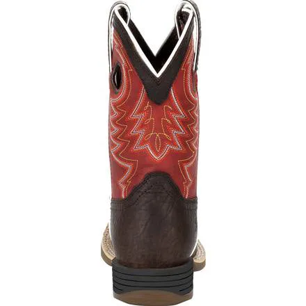 Durango Little Kid's Chestnut and Red Square Toe Boot
