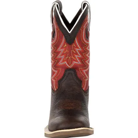 Durango Little Kid's Chestnut and Red Square Toe Boot