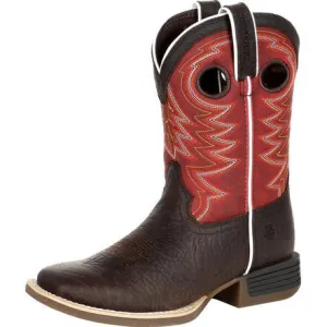 Durango Little Kid's Chestnut and Red Square Toe Boot