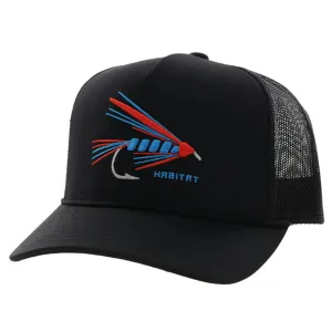 Hooey Black Fishing Hook Cap