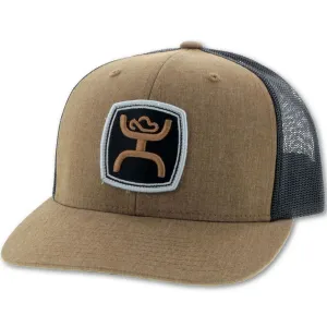 Hooey Mid Profile Brown/Black Cap-3-Color Hooey Up Patch