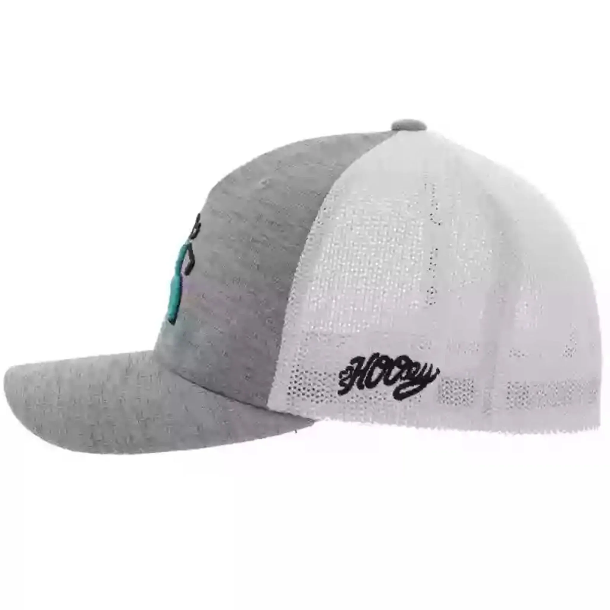 Hooey "Golf" Grey & White Flex Fit Cap