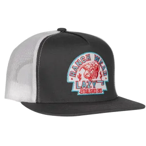 Lazy J Ranch Dark Grey & White TQ Arrowhead Cap