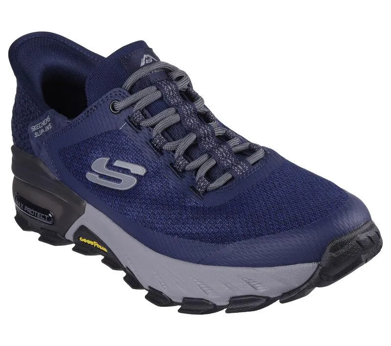 Men's Wide Fit Skechers 237309 Slip-ins Max Protect Assembly Trainers - Navy