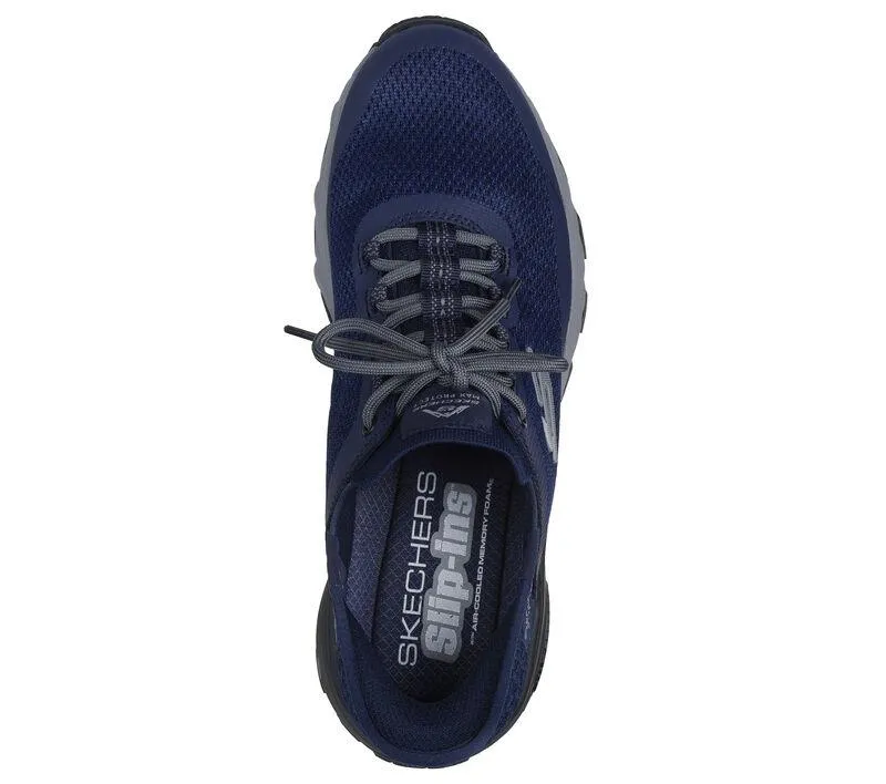 Men's Wide Fit Skechers 237309 Slip-ins Max Protect Assembly Trainers - Navy