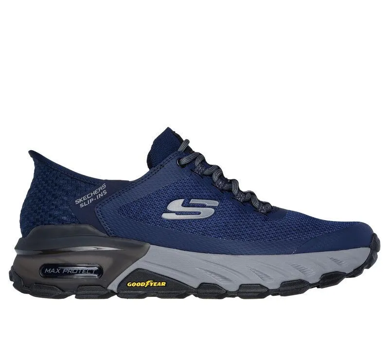 Men's Wide Fit Skechers 237309 Slip-ins Max Protect Assembly Trainers - Navy