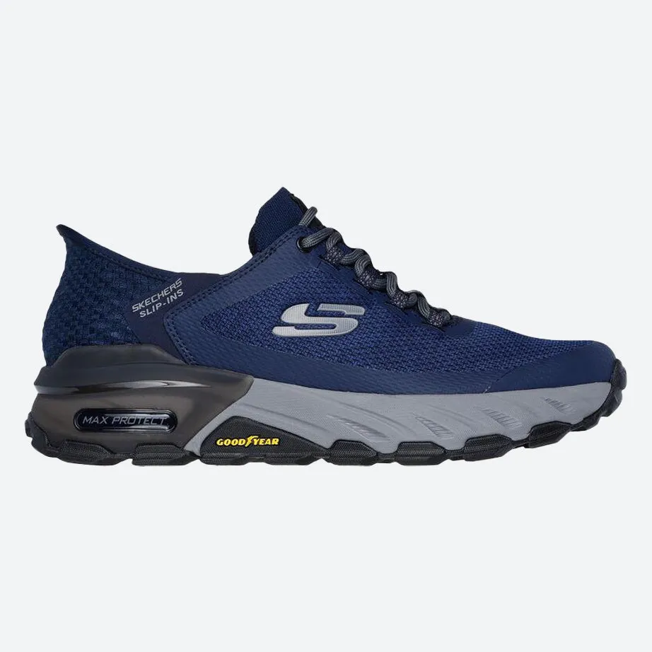 Men's Wide Fit Skechers 237309 Slip-ins Max Protect Assembly Trainers - Navy