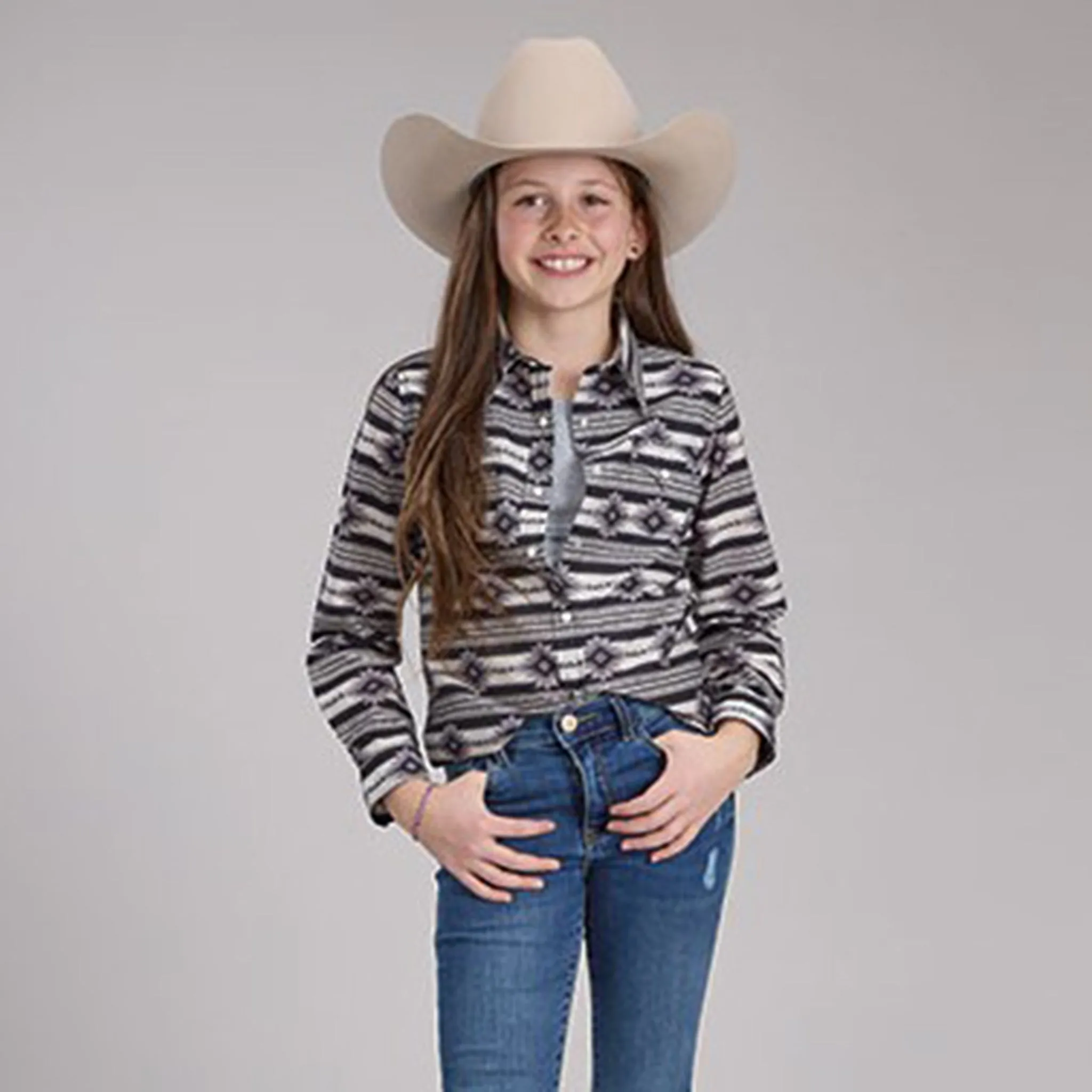 Roper Girl's SantaFe Aztec Shirt