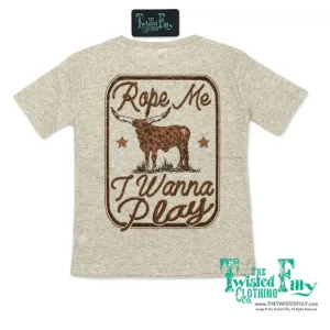 The Twisted Filly Kid's Rope Me I Wanna Play Tee