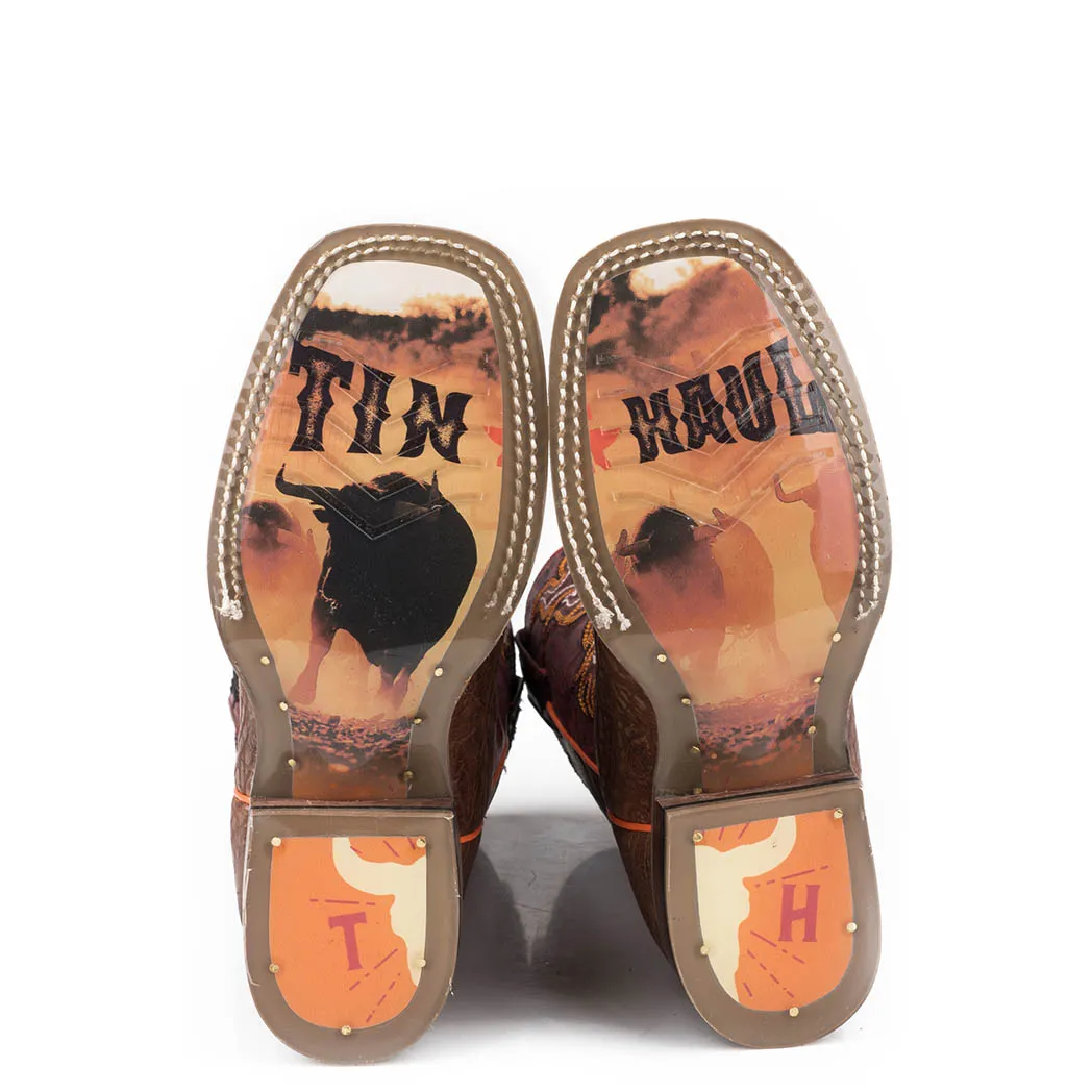 Tin Haul Boy's Wild Bull Square Toe Boot